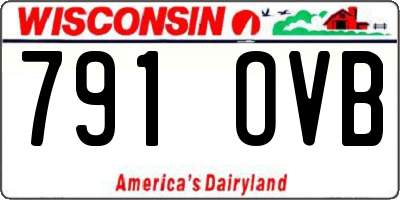 WI license plate 791OVB