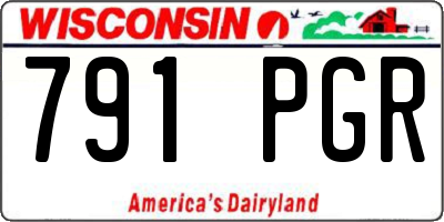 WI license plate 791PGR