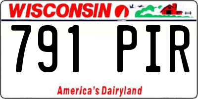 WI license plate 791PIR
