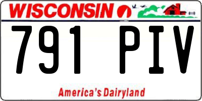 WI license plate 791PIV