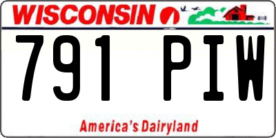 WI license plate 791PIW