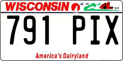WI license plate 791PIX