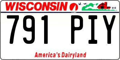 WI license plate 791PIY
