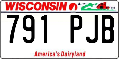 WI license plate 791PJB