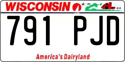 WI license plate 791PJD