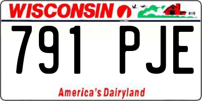 WI license plate 791PJE