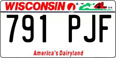 WI license plate 791PJF