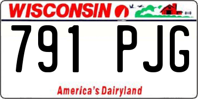 WI license plate 791PJG