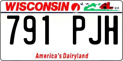 WI license plate 791PJH