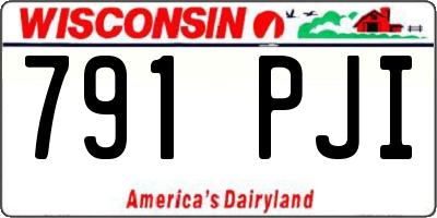 WI license plate 791PJI
