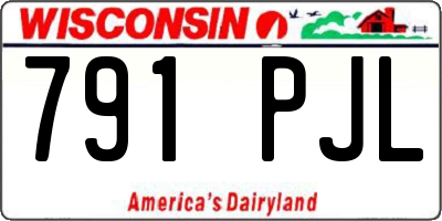 WI license plate 791PJL