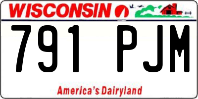 WI license plate 791PJM