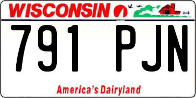 WI license plate 791PJN