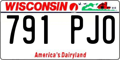 WI license plate 791PJO