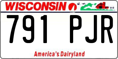 WI license plate 791PJR