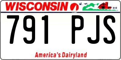 WI license plate 791PJS