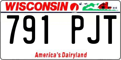 WI license plate 791PJT