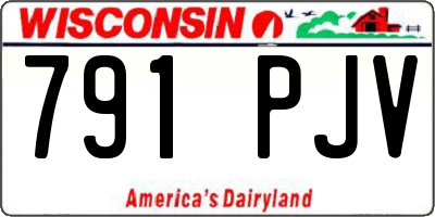 WI license plate 791PJV