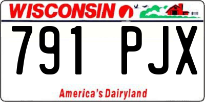 WI license plate 791PJX