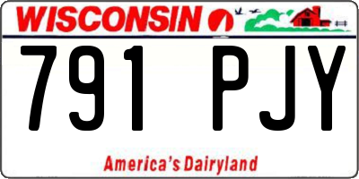 WI license plate 791PJY