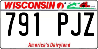 WI license plate 791PJZ