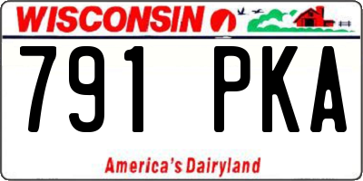 WI license plate 791PKA