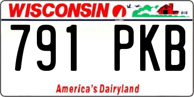 WI license plate 791PKB