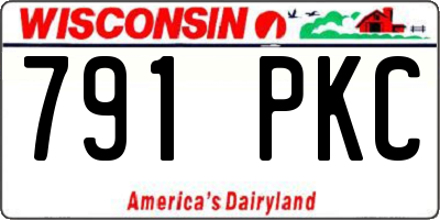 WI license plate 791PKC