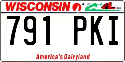 WI license plate 791PKI