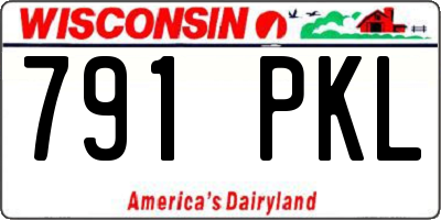 WI license plate 791PKL