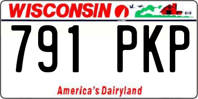 WI license plate 791PKP