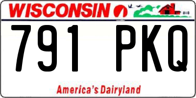 WI license plate 791PKQ