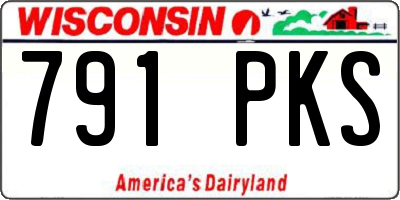 WI license plate 791PKS