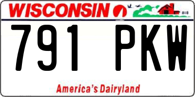 WI license plate 791PKW