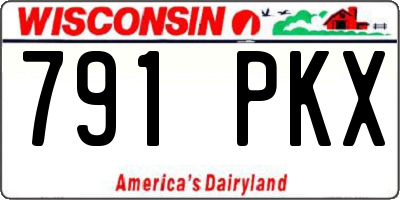 WI license plate 791PKX
