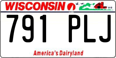 WI license plate 791PLJ