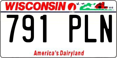 WI license plate 791PLN