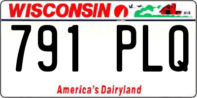 WI license plate 791PLQ