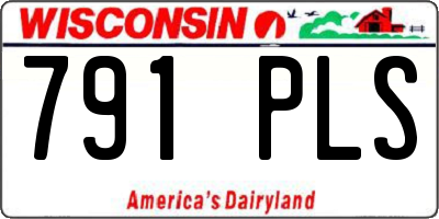 WI license plate 791PLS