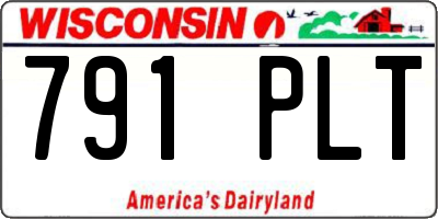WI license plate 791PLT