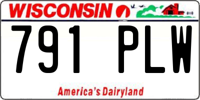 WI license plate 791PLW