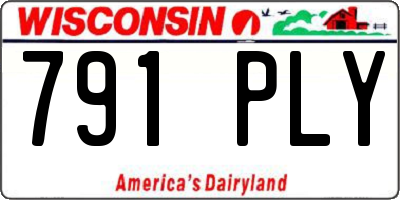 WI license plate 791PLY