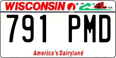 WI license plate 791PMD