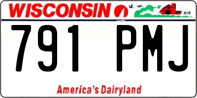 WI license plate 791PMJ