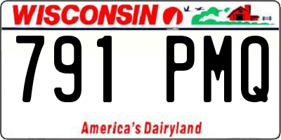 WI license plate 791PMQ