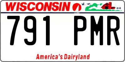 WI license plate 791PMR