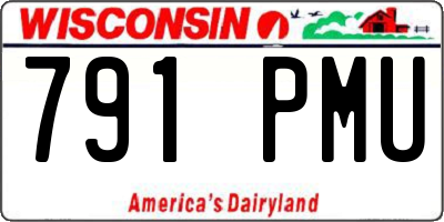 WI license plate 791PMU