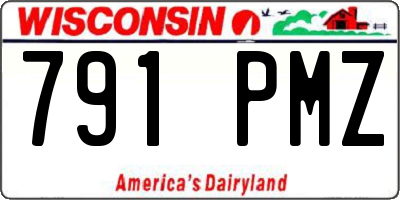 WI license plate 791PMZ