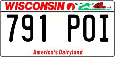 WI license plate 791POI