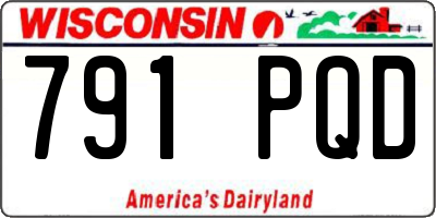 WI license plate 791PQD